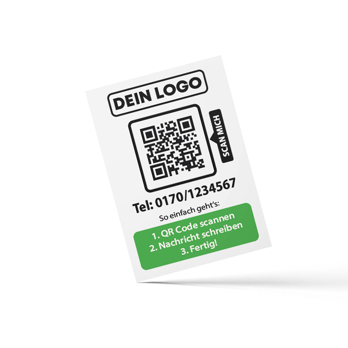 WhatsApp Nachricht Karte mit QR Code