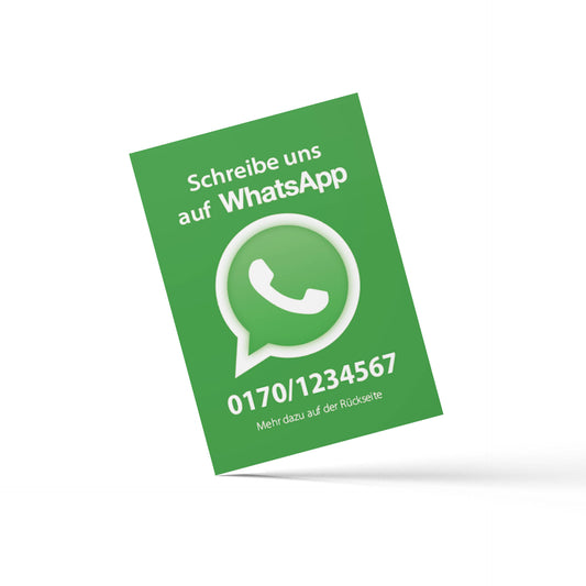 whatsapp nachricht karte mit qr code und logo