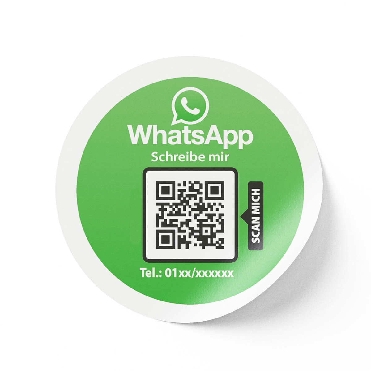 whatsapp nachricht aufkleber mit qr code